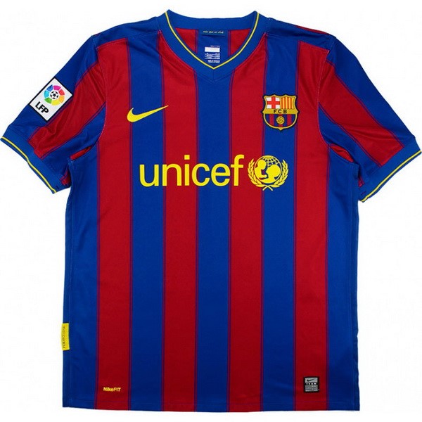 Camiseta Barcelona Replica Primera Ropa Retro 2009 2010 Azul Rojo